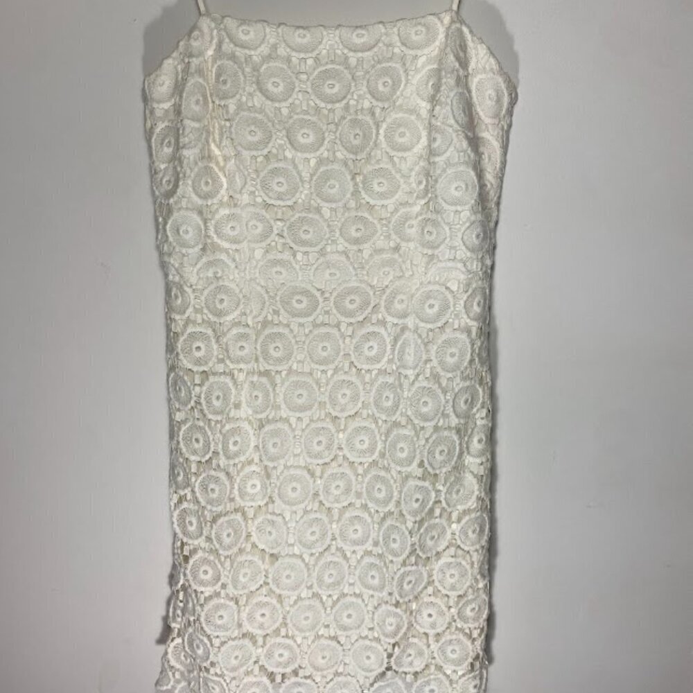Trina Turk White Crochet Lace Dress